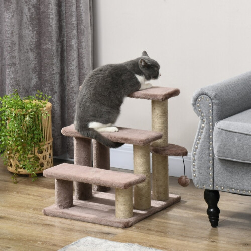 Arbre à chat avec escalier et balle de jeu pour petits chats 1