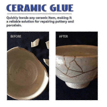(5) 25-26 1/2/3/4/5x 30ml Ceramic Glue for Porcelain and Pottery Repair Instant Strong Adhesive Glue