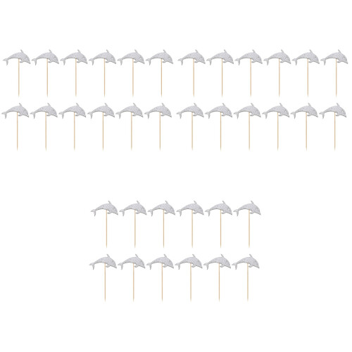 36Stk Papier Cake Picks Silber Für Party Kuchen 1