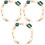 3Stk Grüne Acryl Kette Retro Stil Tragbar Strap 3