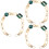 3Stk Grüne Acryl Kette Retro Stil Tragbar Strap 6