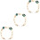 3Stk Grüne Acryl Kette Retro Stil Tragbar Strap 5