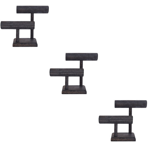 3St Haarband Opberger Donkergrijs Scrunchie Display Stand 2