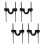 8Pièces Pad Eye Nylon Noir Kit Rigging Durable Pour Bateaux Aluminium 4