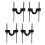 8Pièces Pad Eye Nylon Noir Kit Rigging Durable Pour Bateaux Aluminium 2