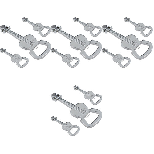 12Pcs Silver Guitar Shaped Bottle Metal 1
