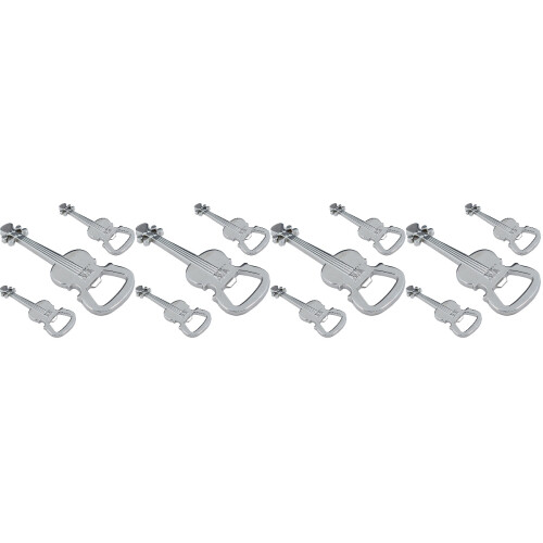 12Pcs Silver Guitar Shaped Bottle Metal 2