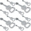 12Pcs Silver Guitar Shaped Bottle Metal 4