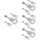 12Pcs Silver Guitar Shaped Bottle Metal 5