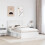 VidaXL vidaXL Bed Frame with Headboard White 120 x 190 cm Solid Pine Wood 5
