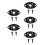 5Sets Black Metal Guitar Output Socket Plates Protective Electric Jack 2