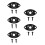 5Sets Black Metal Guitar Output Socket Plates Protective Electric Jack 3