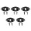 5Sets Black Metal Guitar Output Socket Plates Protective Electric Jack 4