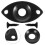 5Sets Black Metal Guitar Output Socket Plates Protective Electric Jack 8