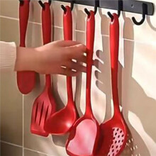Conjunto de Utensílios de Cozinha de Silicone 15 Peças, Utensílios de Cozinha Antiaderentes Premium, Cabos