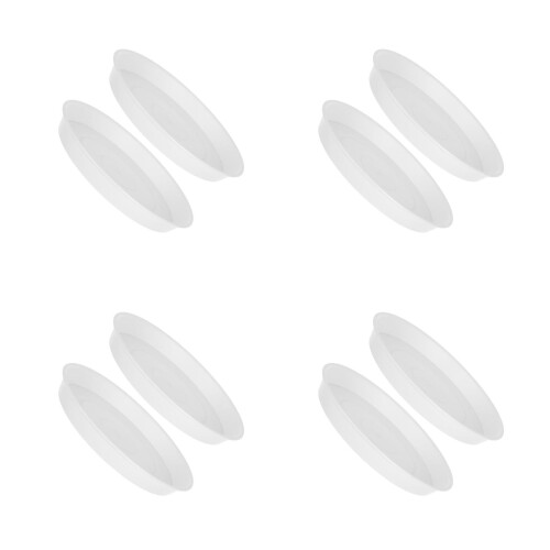 8Pcs White Plastic Bird Bath Water Bowls Multi-Purpose Feeding Trays 1