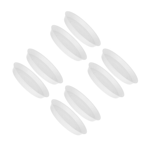 8Pcs White Plastic Bird Bath Water Bowls Multi-Purpose Feeding Trays 2