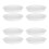 8Pcs White Plastic Bird Bath Water Bowls Multi-Purpose Feeding Trays 6