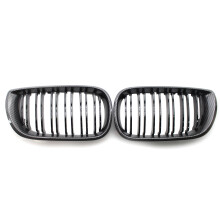 1 Pair Carbon Fiber Black Double  Kidney Grille For- E46 325I 325Xi 330Xi 2001-2005 51137030545 51137030546