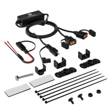SAE-Zu-USB-Kabeladapter Wasserdichtes Doppel-USB-LadegeräT Quick 2.1A-Anschluss für Motorrad-Handy-Tablet