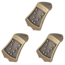 3X Bronze Metal Triangle Mandolin Tailpiece Parts for 8 String Arched Top Mandoline Replacement