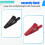 2X Insulated Alligator Clip Connector Clamp Testing Probe Red+Black 4