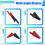 2X Insulated Alligator Clip Connector Clamp Testing Probe Red+Black 6