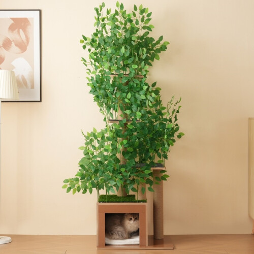 Boomvormig kattenklimmeubel met platforms