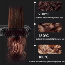 (Pink) Go Brush Pro Hair, Portable Straightener Brush, Hair Straightener
