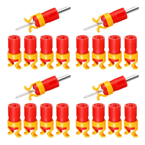 16Pièces -Vis ABS Rouge Compact Outil De Maintien Vis Pour Bois 1