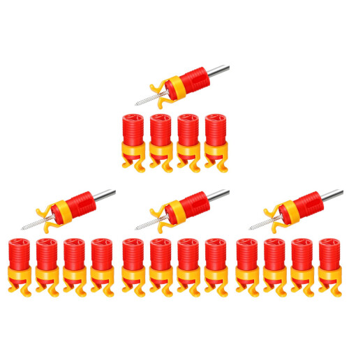 16Pièces -Vis ABS Rouge Compact Outil De Maintien Vis Pour Bois 2