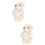 2Pièces Ours Jointé Miniature Beige Accessoire Décor Maison Mini 6