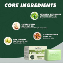 (1PC) 1-5x Tea Tree Soap, Natural Tea Tree Soap Bar for Face & Body, Soothing Hydrating Body Wash for Clear Healthy Skin 100g
