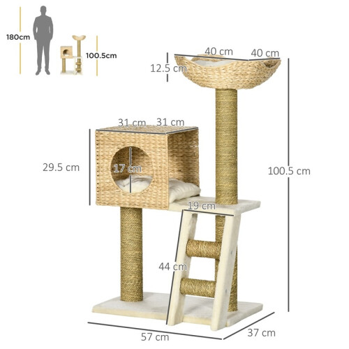 Árvore para gatos com caverna, cama e escada para gatos pequenos. 2