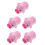 5St Roze Spaarpot Muntopslag Plastic Desktop Ornament 4