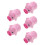 5St Roze Spaarpot Muntopslag Plastic Desktop Ornament 5