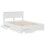 VidaXL vidaXL Bed Frame with Headboard White 160 x 200 cm Engineered Wood 5