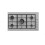 EL01090cm Builtin Gas Hob  Cast Iron Pan Support 1