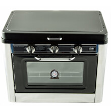 NJ CO01 Camping Gas Oven 2 Burner Portable Stove Outdoor Cooker LPG