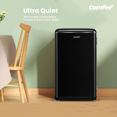 COMFEE' RCD93BL2UKRT(E) Under Counter Fridge, 93L Retro Freestanding Refrigerato 1
