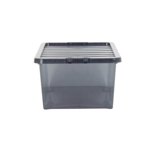 Wham Wham Crystal 3 x 45L Stackable Plastic Storage Boxes with Lids 1