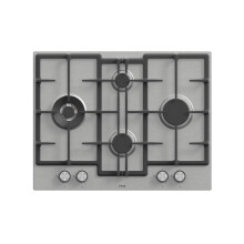 Ferre ED071W 65cm Builtin Gas Hob 4 Burners Cast Iron Pan Supports Stainle