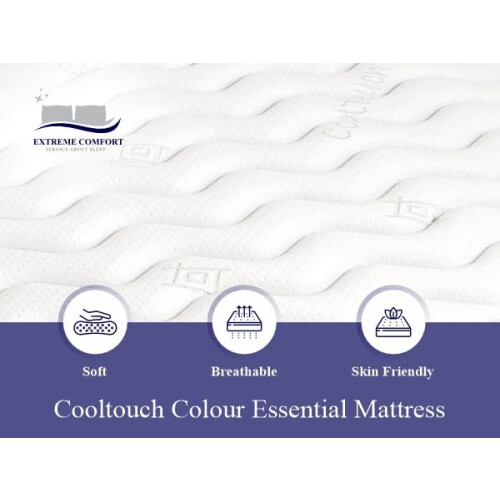 eXtreme comfort ltd Cooltouch Colours White Small Double Mattress 1