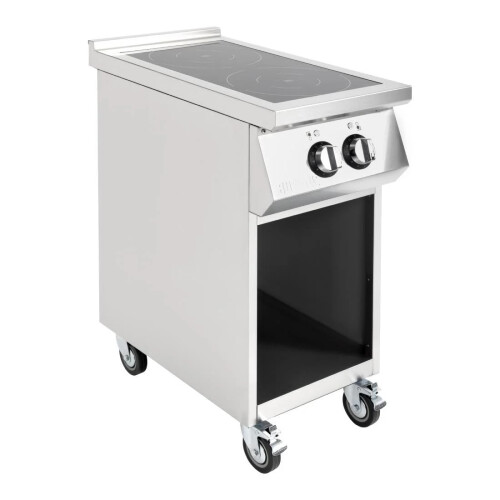 Buffalo Buffalo Freestanding Professional Kitchen 2 Zone Induction Hob  Pan Detecti
