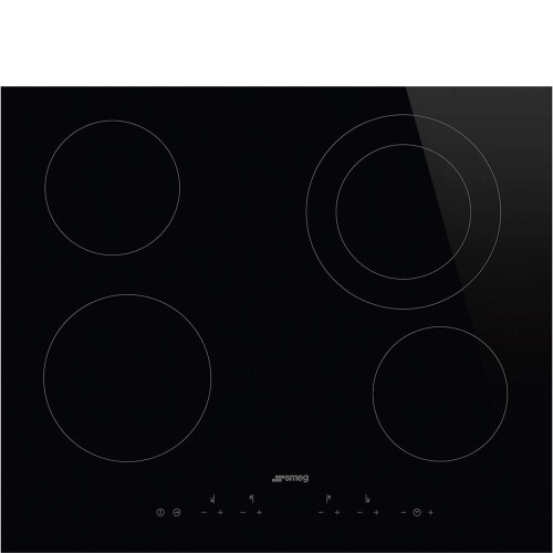 Smeg SMEG; Glass ceramic hob (SE364ETD), Black 1