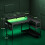 Coleshome L Shaped Gaming Desk with LED Lights 3