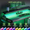 Coleshome L Shaped Gaming Desk with LED Lights 4
