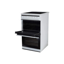 Amica 50cm Double Cavity Electric Cooker with Ceramic Hob White