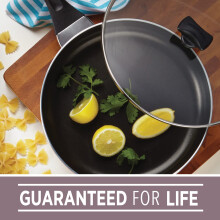 Farberware Dishwasher Safe Nonstick Aluminum 6Quart Covered Jumbo Cooker wi