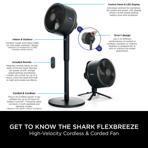 Shark Shark FlexBreeze High-Velocity 12 in 1 Fan 1